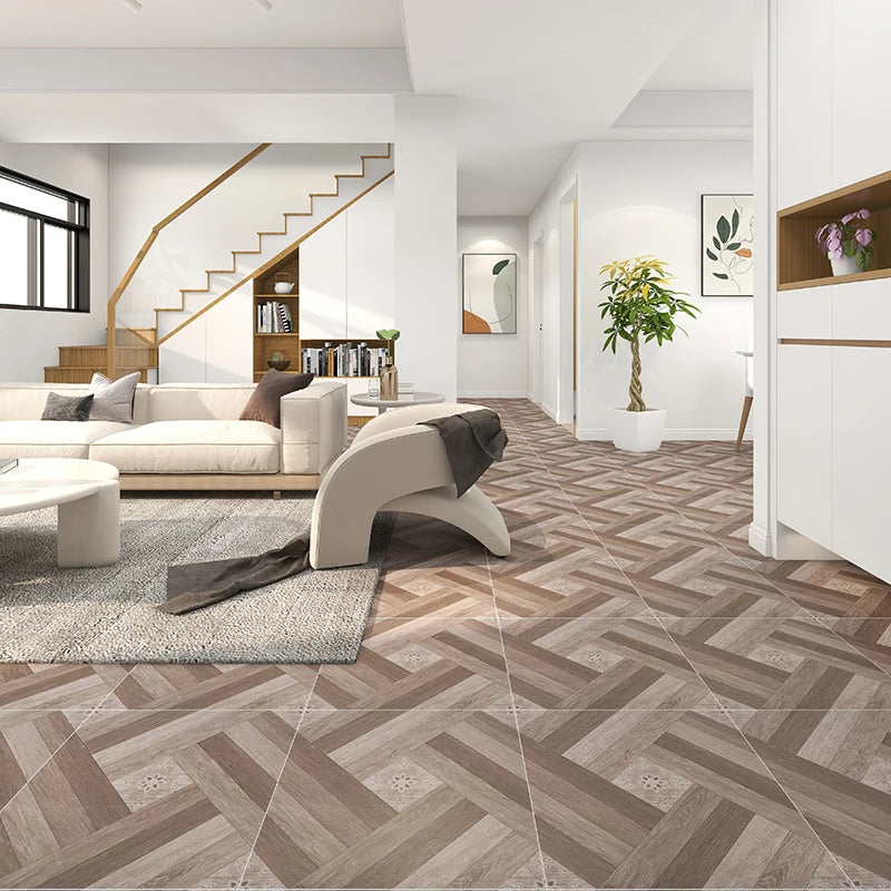 Gạch Lát Sàn Gỗ Sồi Bộ Sưu Tập Erzi Gỗ Dán Keo FX-5K01 500x500mm Mờ Gạch Lát Sàn Gỗ Gốm Sứ Porcelain