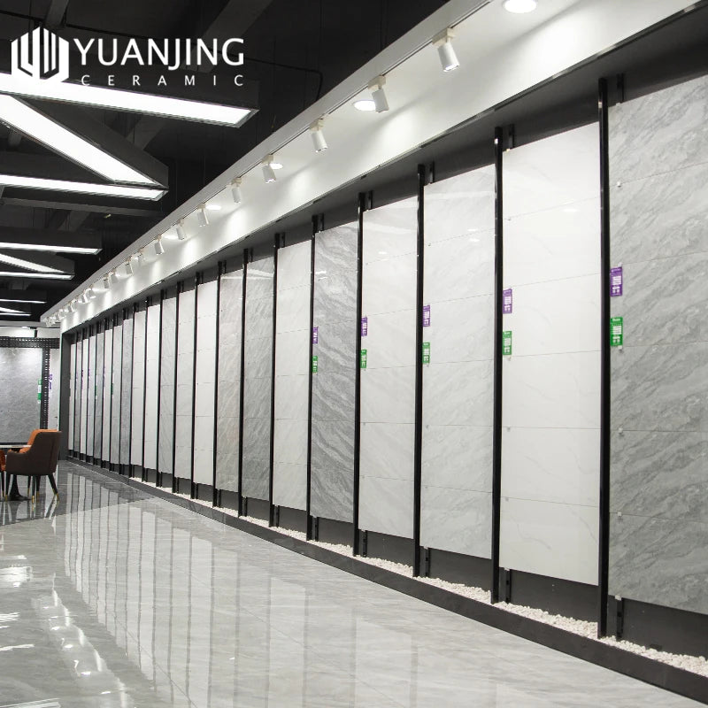 Gạch ốp tường và phòng tắm sứ toàn phần 400x800mm trắng bóng vân đá cẩm thạch