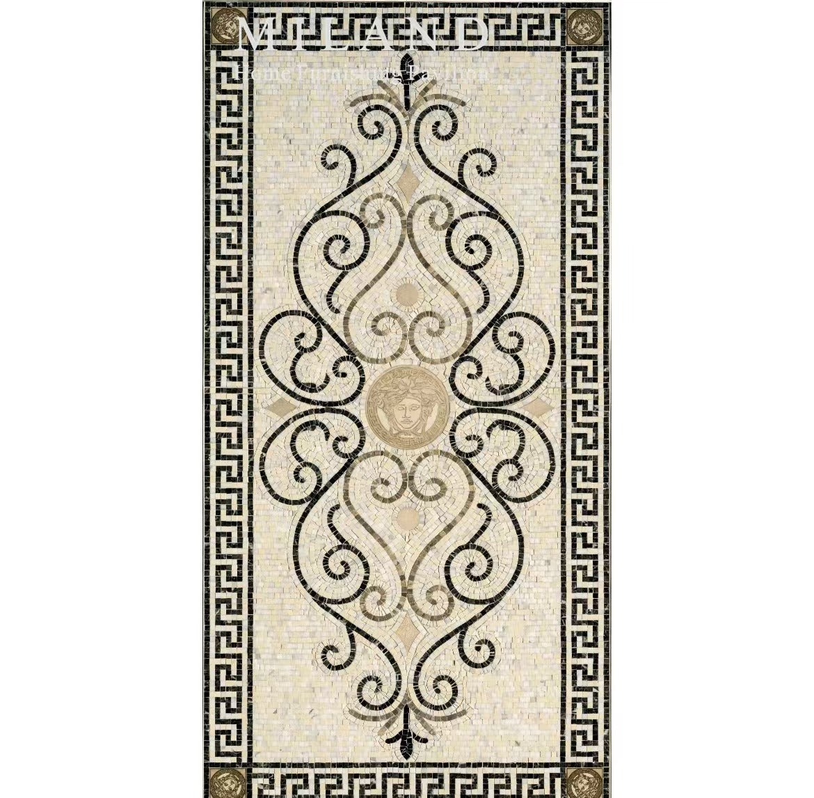 Gạch mosaic thủy tinh họa tiết tròn thủ công