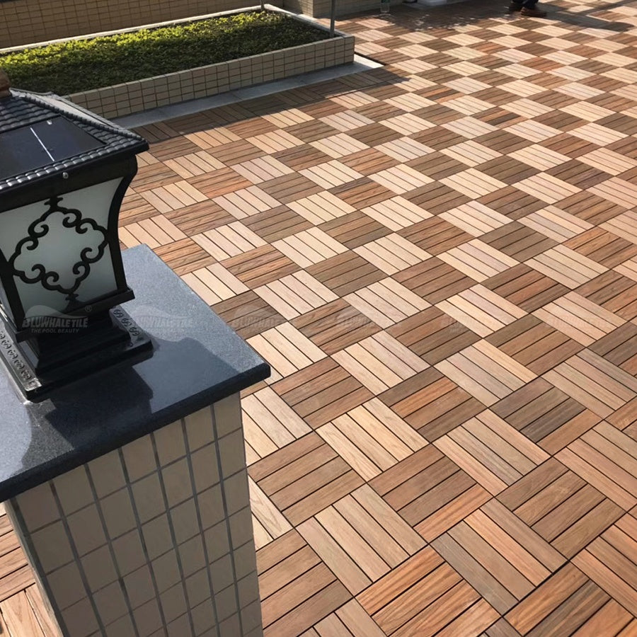 Ván lát sàn gỗ nhựa composite ngoài trời thân thiện với môi trường 100%, chống trơn trượt, dành cho khu vực xung quanh hồ bơi, lắp ghép dễ dàng