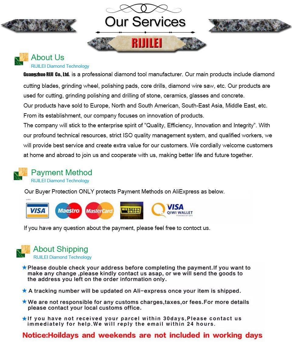 RIJILEI 4 Inch Super Diamond Polishing Pads 6 Steps Copper Metal Bond Wet Polishing Pad for Granite Marble Stone Grinding Discs