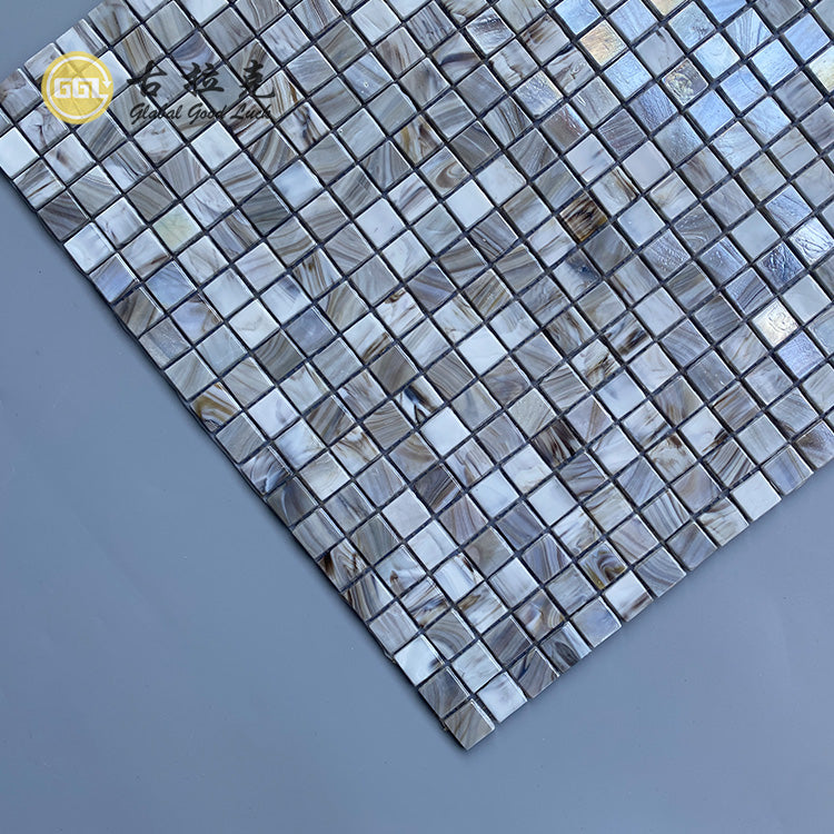 Gạch Mosaic Kính Cầu Vồng Dùng Để Trang Trí Tường, Phụ Kiện Phòng Tắm Khách Sạn, Tấm Lát Mosaic Bồn Tắm