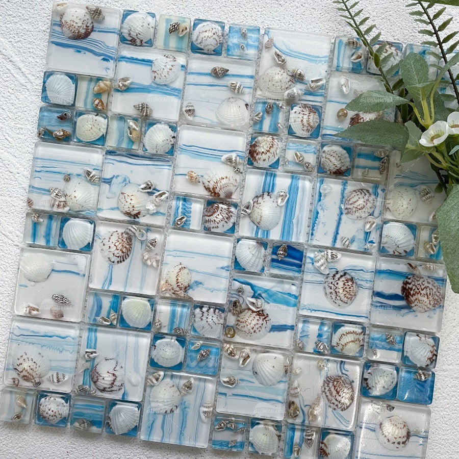 Gạch MOSAIC Nhựa Epoxy Hình Vỏ Sò Vuông