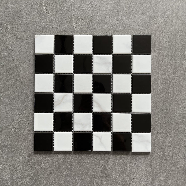 Gạch men sứ hiện đại chất lượng cao bền chống trượt màu xanh lá Mosaico Azulejo