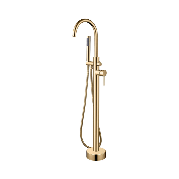 Vòi Bồn Tắm Đứng Aquacubic Luxury Gold Nóng Lạnh Phun Mưa