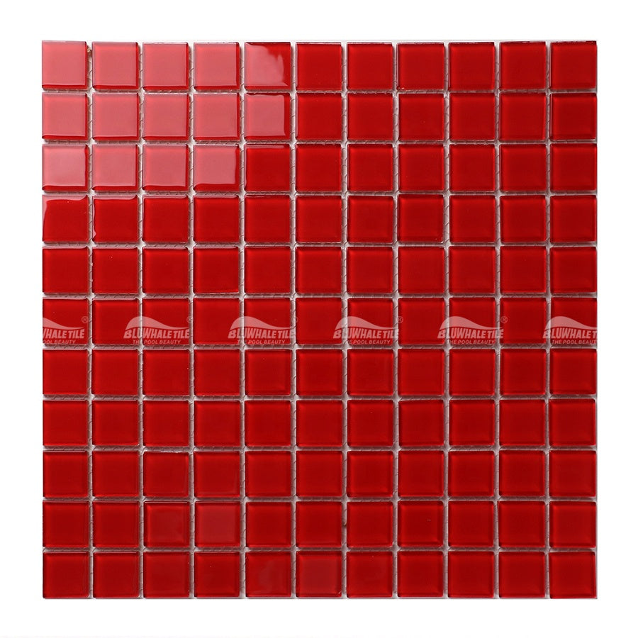 Gạch Bluwhale - Nhà cung cấp hồ bơi trọn gói - Giá nhà máy Phật Sơn - Gạch kính mosaic pha lê hình vuông màu xanh dương phối màu cho hồ bơi và phòng tắm