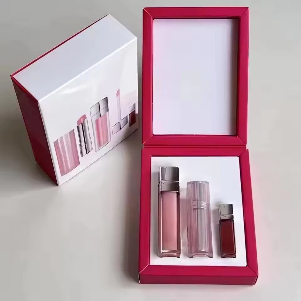Bộ Son Bóng Cao Cấp Kèm Son Dưỡng Môi Kích Thước Du Lịch Đổi Màu Dưỡng Chất Dưỡng Ẩm Son Môi Hồng Căng Mọng Bộ Quà Tặng Trang Điểm