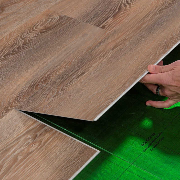 Sàn nhựa Vinyl chống thấm nước Pisos Click Lock Vinyl Plank Gạch lát sàn liên kết Sàn nhựa Spc Click với Ixpe