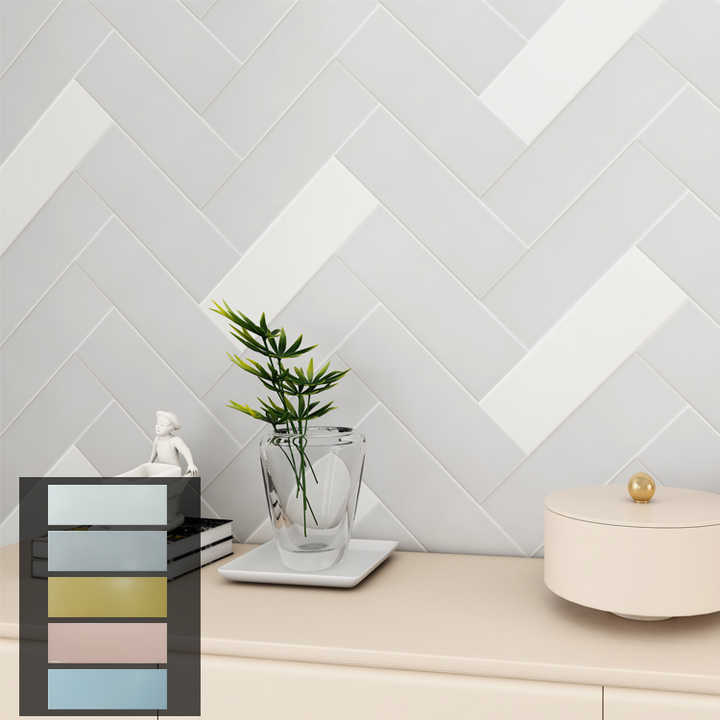 Gạch ốp tường tàu điện ngầm bằng gốm màu mờ 100 X 300 / 150 X 300 mm cho phòng tắm vòi sen, tường nhà