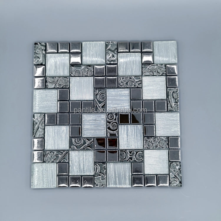 Gạch Mosaic Kính Hình Dạng Ngẫu Nhiên Phát Sáng 6mm Họa Tiết Tranh Khảm Trang Trí Dùng Cho Hồ Bơi Và Tường Nội Thất