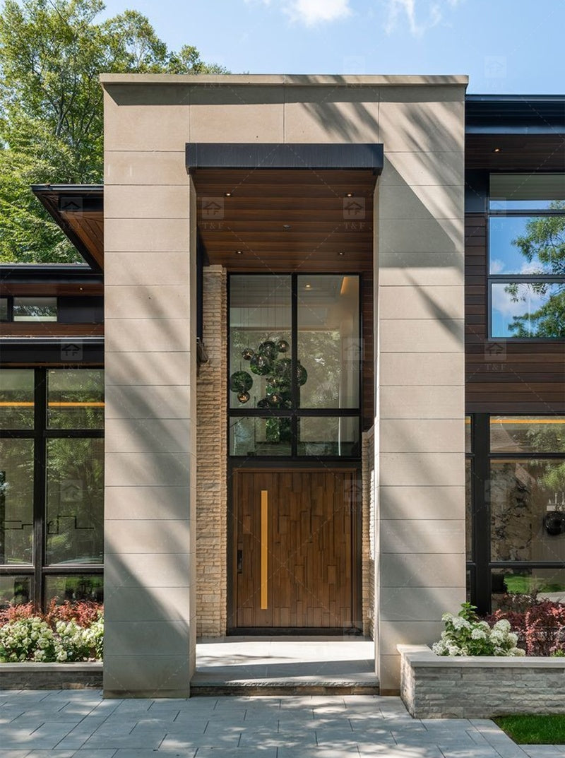 Cửa An Toàn Lối Vào Bằng Nhôm Cao Hiện Đại Kích Thước Tùy Chỉnh Cho Biệt Thự, Cửa Thép Lối Vào Chính Chống Nước Cho Sảnh Ngoài Căn Hộ