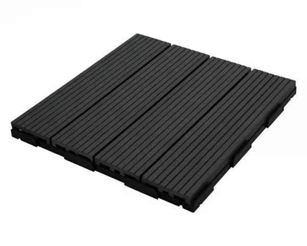 Tấm lát sàn ngoài trời WPC chống trơn trượt, chống thấm, 18mm, kiểu dáng vuông hiện đại