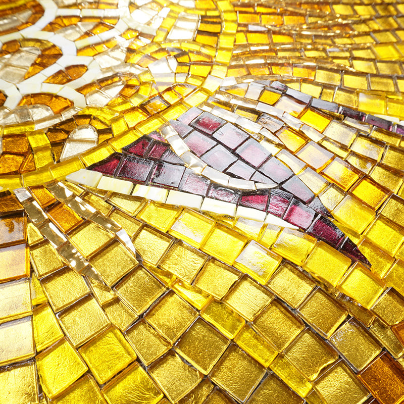 Tranh khảm pha lê mạ vàng hoa nghệ thuật thủ công cao cấp