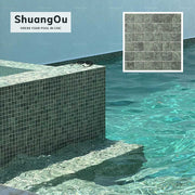 Thiết kế mới Dòng sản phẩm Naturalism Đá phun màu xanh lá cây khảm cảnh quan ao cá cho hồ bơi khách sạn bằng gốm Hồ bơi spa