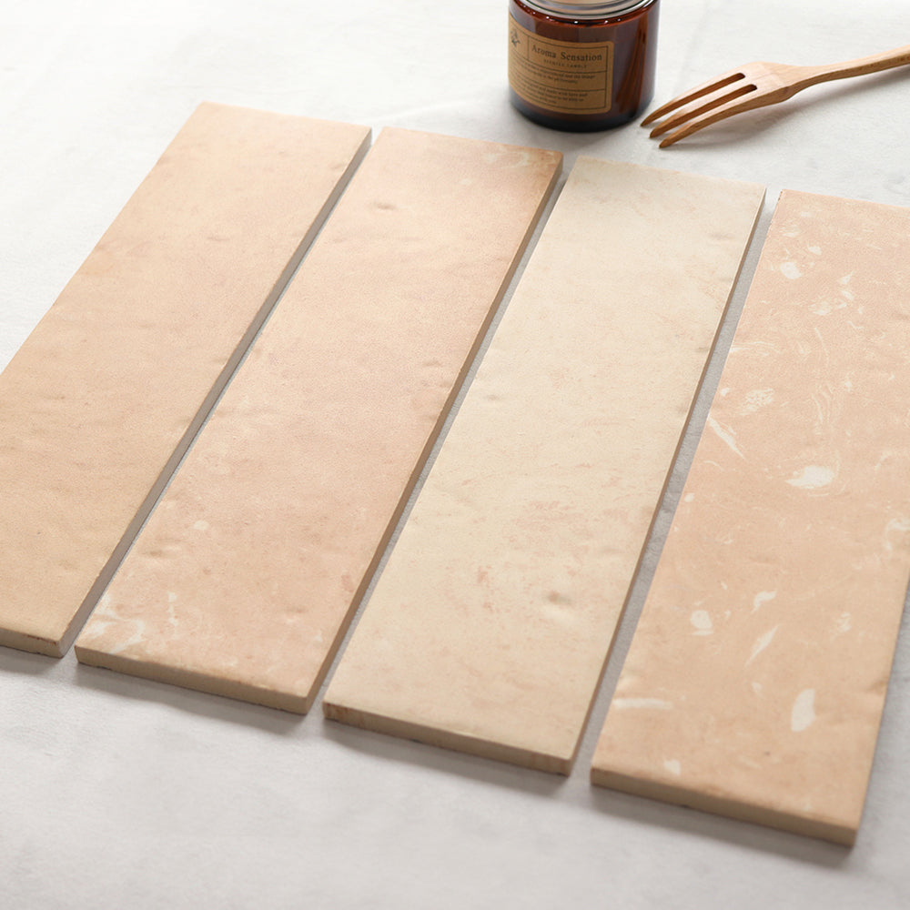 Gạch thẻ ốp tường men sứ hiệu ứng thủ công mộc mạc