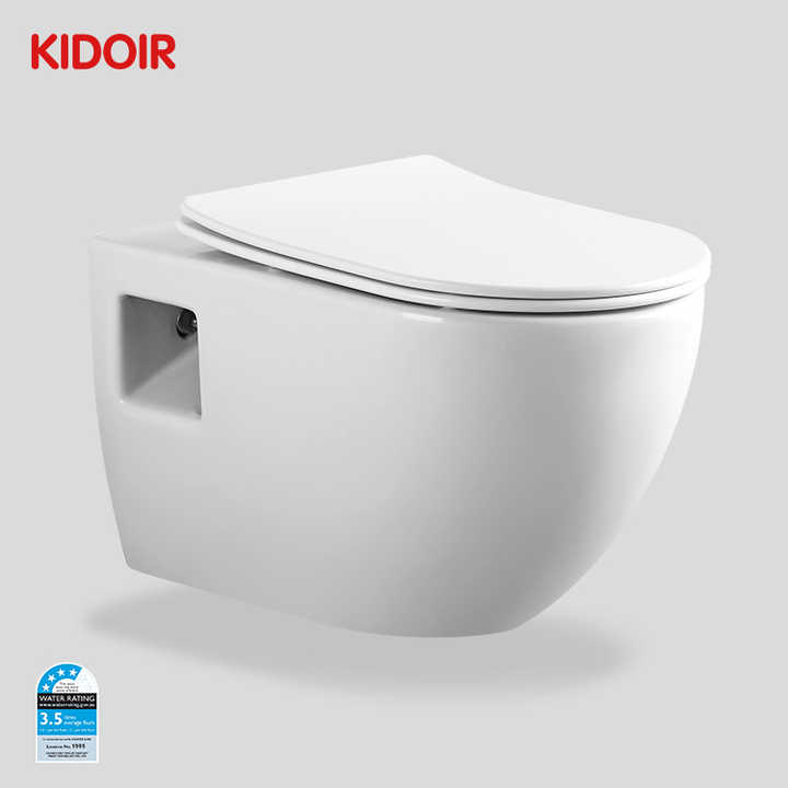 Bồn cầu treo tường Watermark một mảnh xả nước mạnh mẽ màu trắng để bán