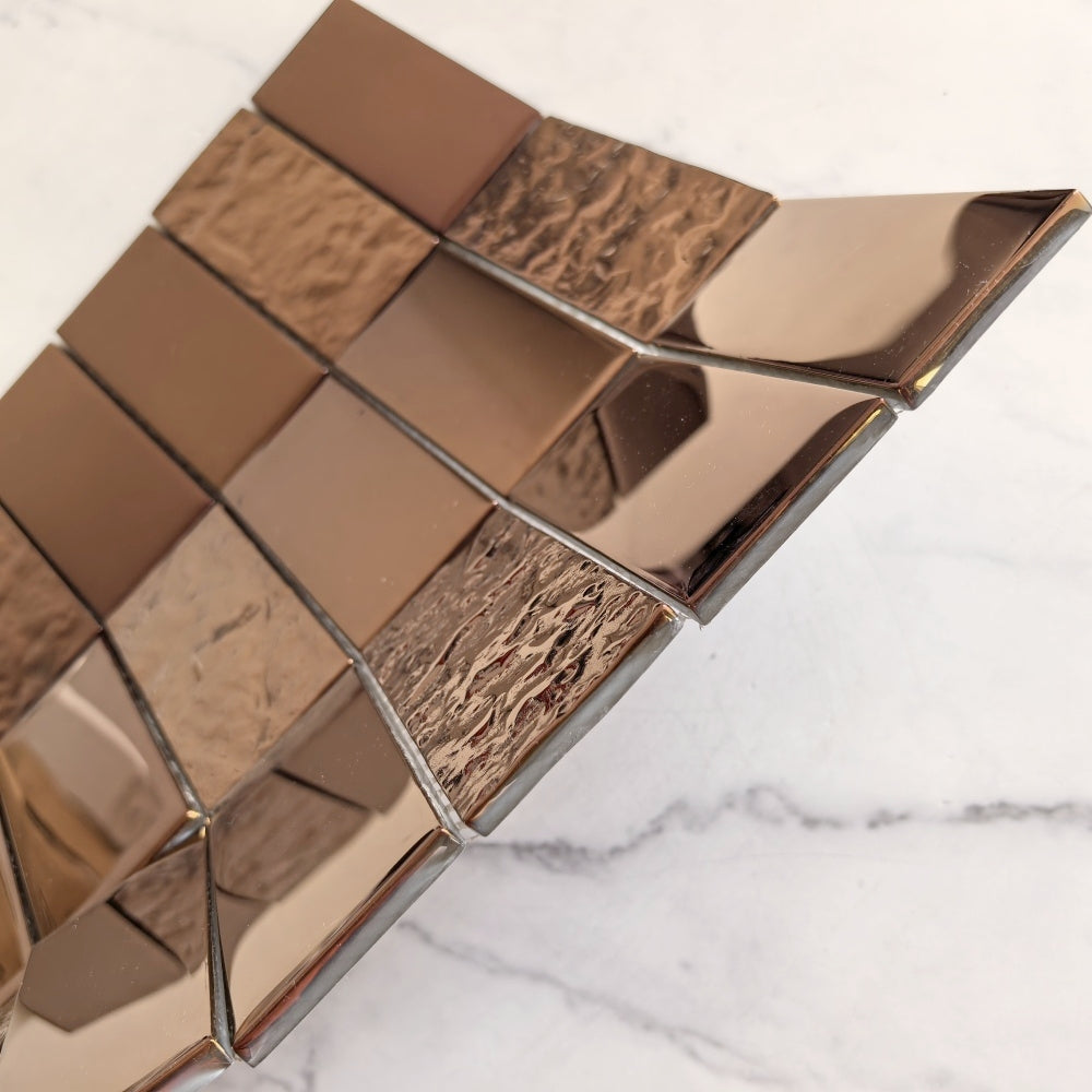 Gạch Mosaic Kính Kim Loại Màu Đồng Mới Ốp Tường Phòng Tắm