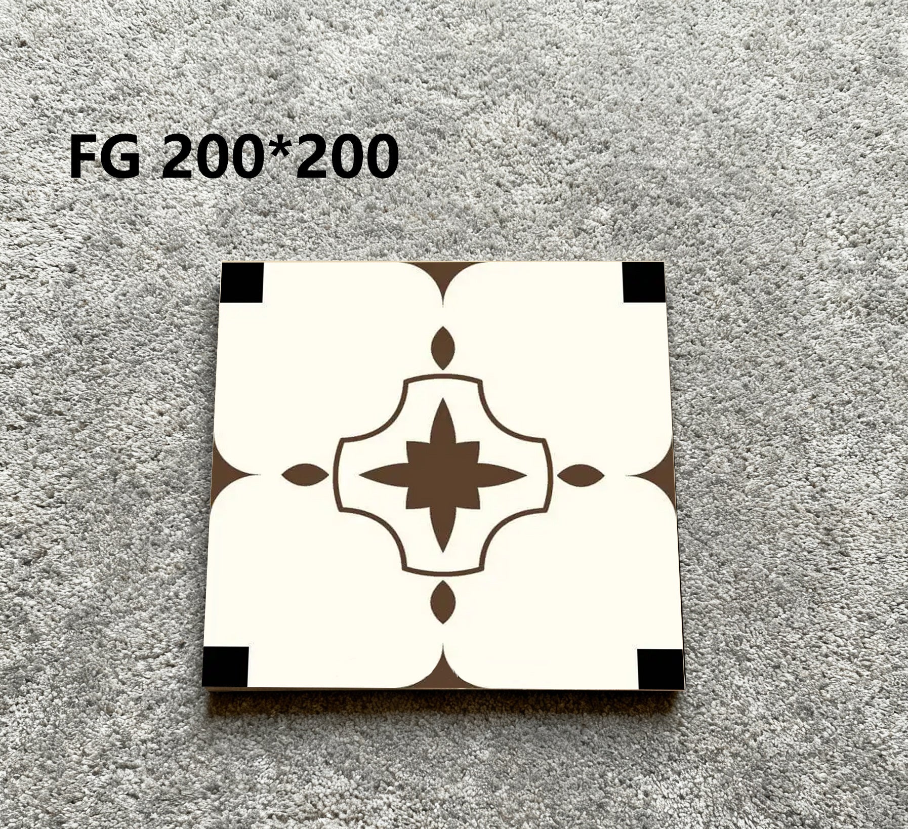 Gạch Sứ Bóng 200x200 Phong Cách Châu Âu Hiện Đại, Kiểu Mosaic Vân Gỗ và Vân Gạch Nung, Đánh Bóng, Dùng Ngoài Trời, Cho Sảnh & Phòng Tắm