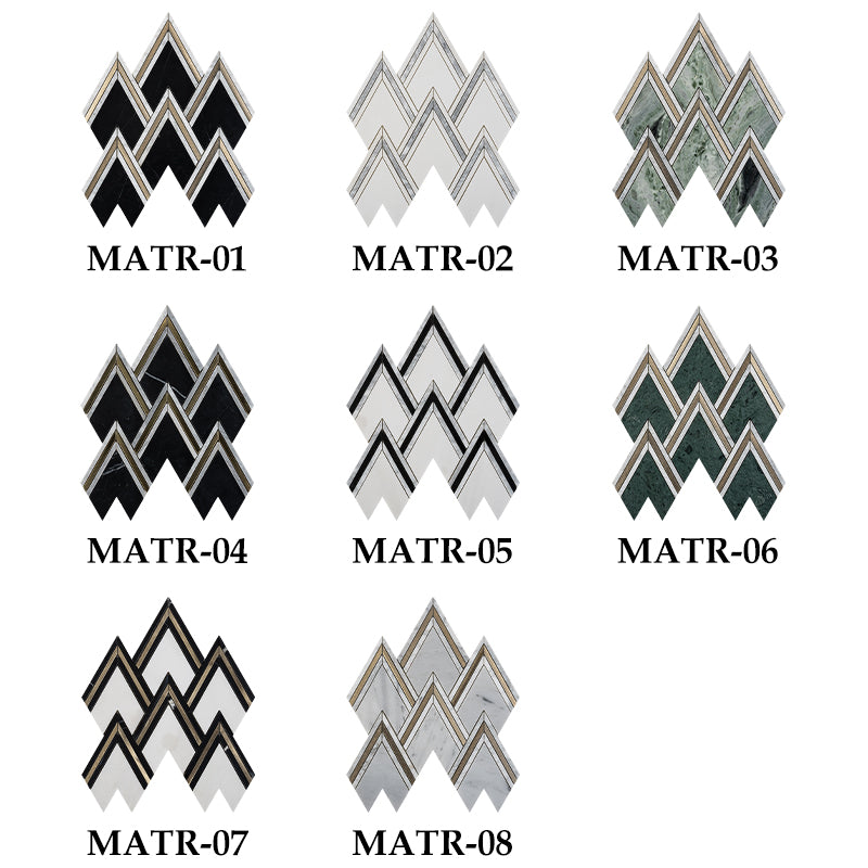 Gạch Mosaic Đá Cẩm Thạch 30x30 Họa Tiết Phối Lát Sàn Hành Lang Sân Vườn, Trang Trí Nội Ngoại Thất