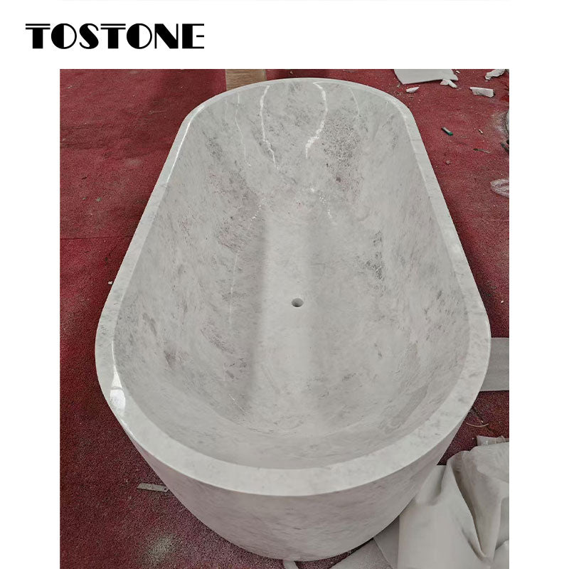 Bồn Tắm Đá Cẩm Thạch Tostone Đặt Sàn Nguyên Khối