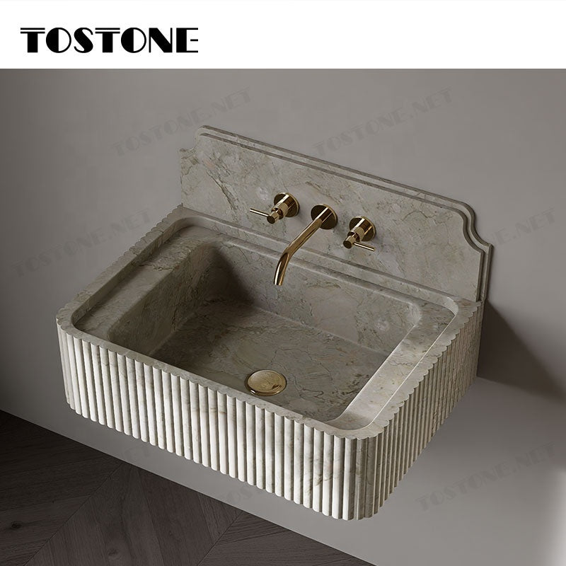 Bồn Rửa Tostone Đá Cẩm Thạch Monet Sóng Đơn Giản