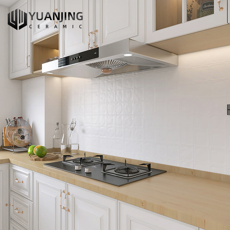 Gạch Gốm Sứ Ốp Lát Đa Sắc Họa Tiết Lưới Lồi Lõm Bề Mặt Men Bóng Nhẹ Cho Tường Và Sàn Nhà Bếp, Phòng Tắm, Ban Công