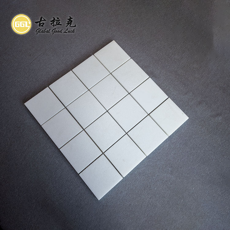 Gạch ốp lát tường sàn mosaic đá cẩm thạch vuông trắng Thassos Hy Lạp chất lượng cao dày 10mm
