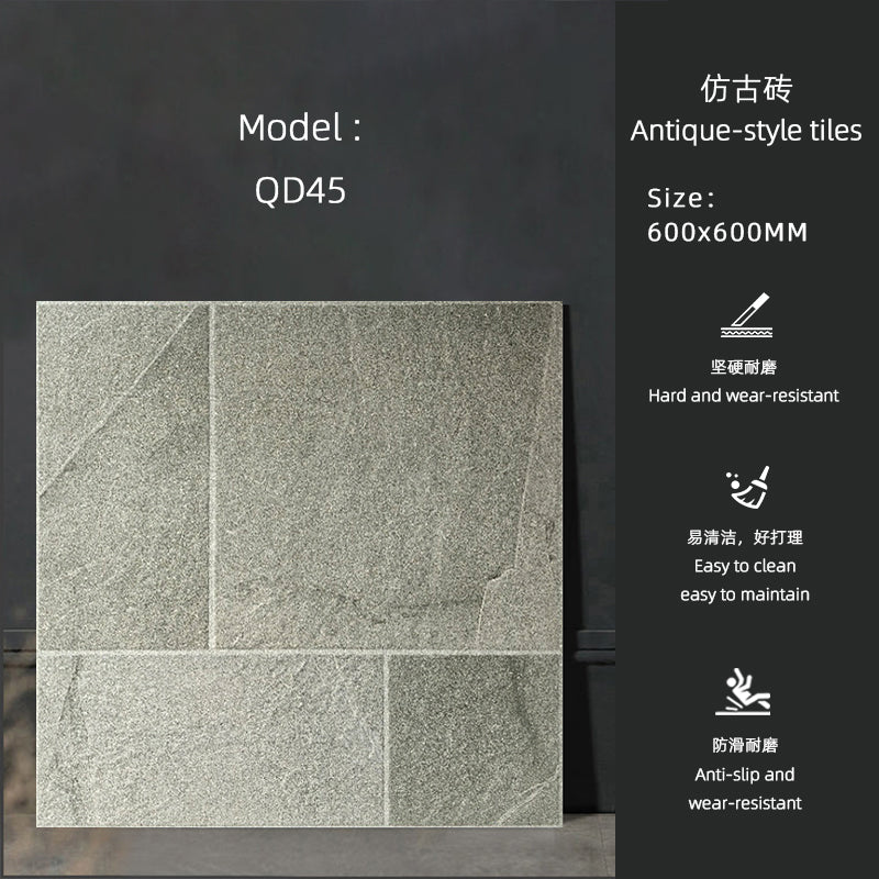 12mm Nhà máy Foshan Gạch lát sàn cổ điển gốm mờ họa tiết vân đá cẩm thạch Bề mặt vân đá Gạch lát sàn Gạch nền 60x60cm