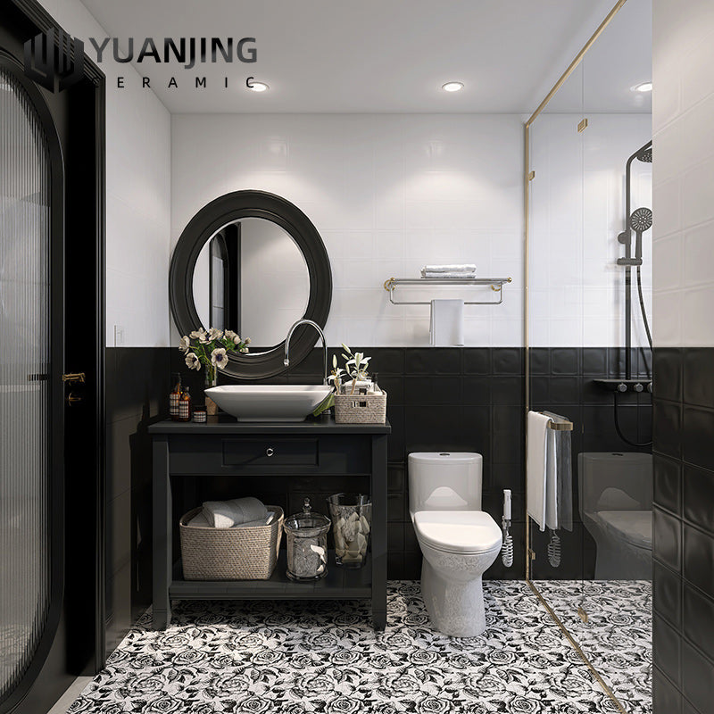 Gạch Sứ 300x600 Màu Kem Họa Tiết Ca-rô Toàn Sứ Caramel Pháp Dùng Cho Nội Thất Bếp, Phòng Tắm, Ban Công