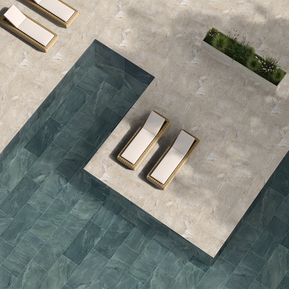 Gạch Mosaic Sứ Thiết Kế Hiện Đại 300x600mm Kháng Khuẩn, Chống Trượt, Chống Thấm Nước, Dùng cho Khách sạn, Spa, Biệt thự, Hồ bơi, Ngoại thất