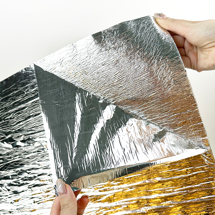 Miếng dán tường trang trí nhà cửa bề mặt PET chất lượng cao, màu vàng/bạc, tự dán, chống thấm nước.
