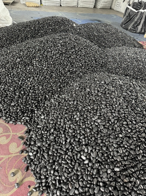 Sỏi đá sông hình bầu dục đánh bóng trang trí sân vườn không độc hại bền thân thiện môi trường