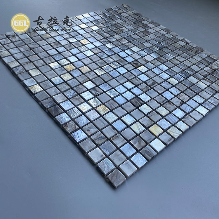 Gạch Mosaic Kính Cầu Vồng Dùng Để Trang Trí Tường, Phụ Kiện Phòng Tắm Khách Sạn, Tấm Lát Mosaic Bồn Tắm