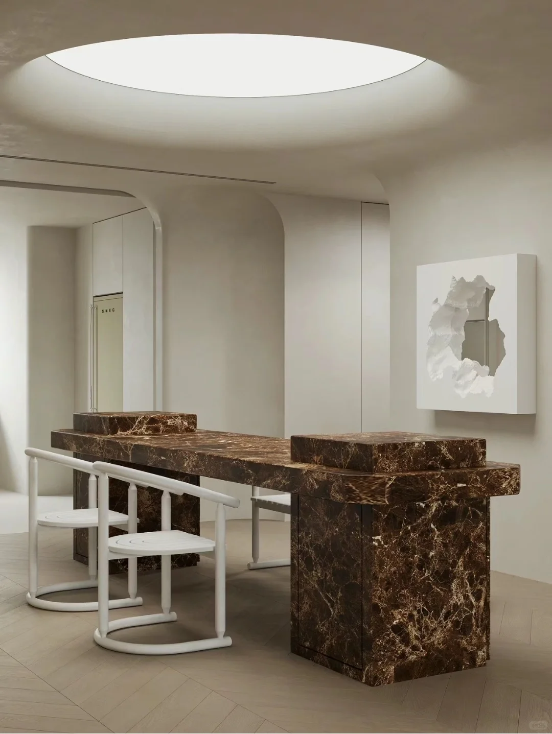 Đá Marble Dark Emperador Tự nhiên dùng làm Bàn phụ, Sàn, Gạch ốp tường, Mặt bàn bếp, Mặt bàn làm việc