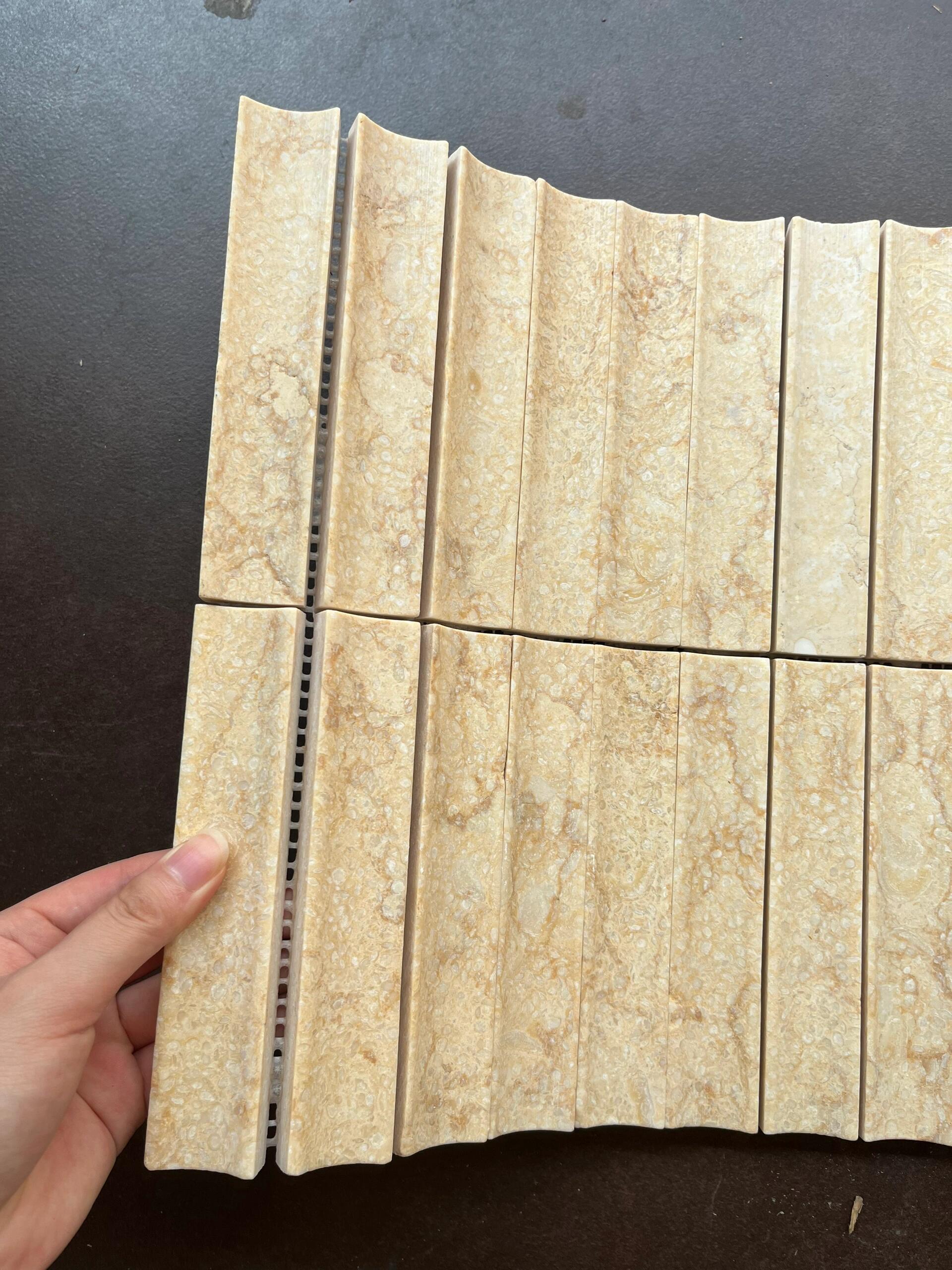Gạch Mosaic Đá Cẩm Thạch Xanh Sản Xuất Công Nghiệp Trang Trí Tường Nội Thất