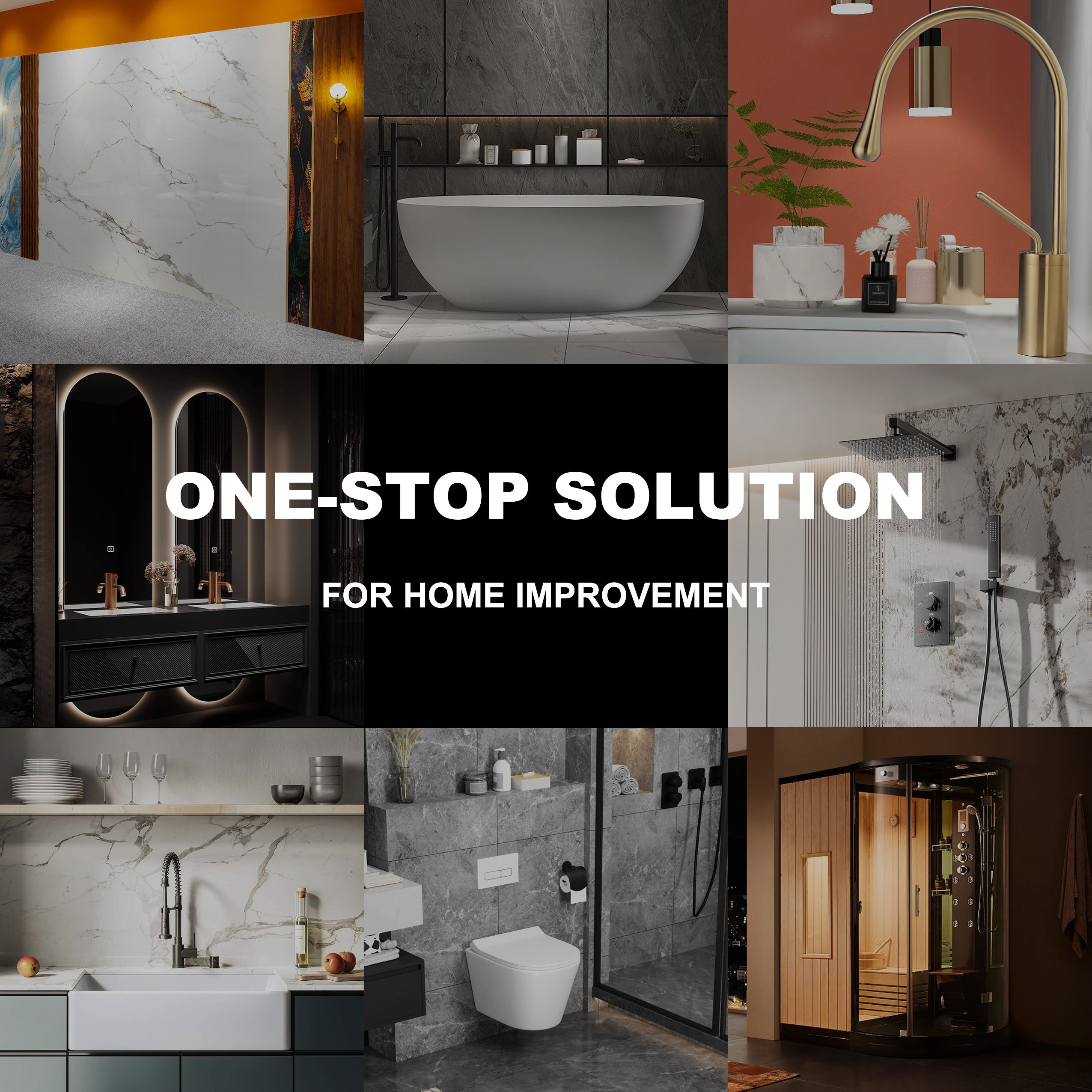 Tấm ốp tường backsplash gạch mosaic đá tự dán đa dạng hình dạng màu trắng tinh khiết dùng cho bếp, phòng tắm của Nhà máy Phật Sơn