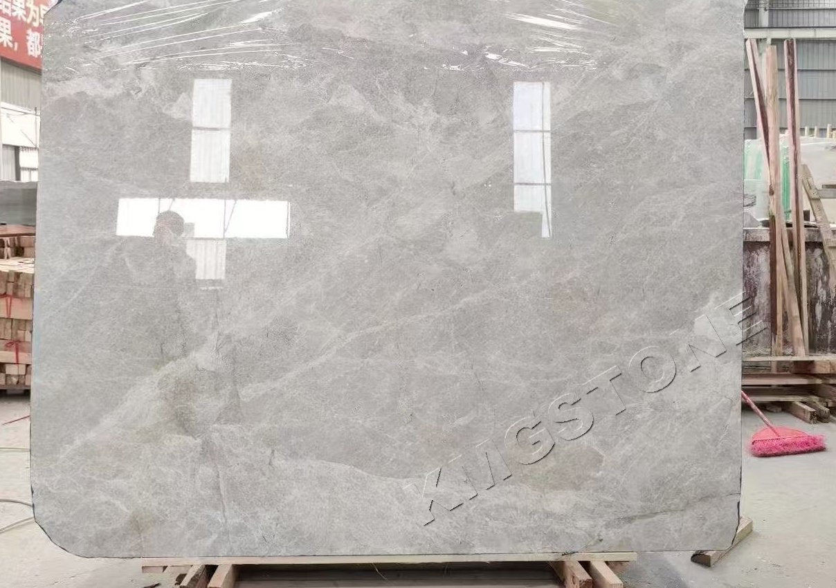 KMGSTONE Đá cẩm thạch xám tùy chỉnh, hiện đại, đánh bóng, bền, chống thấm nước, sàn và tường bếp, phòng ăn, khách sạn