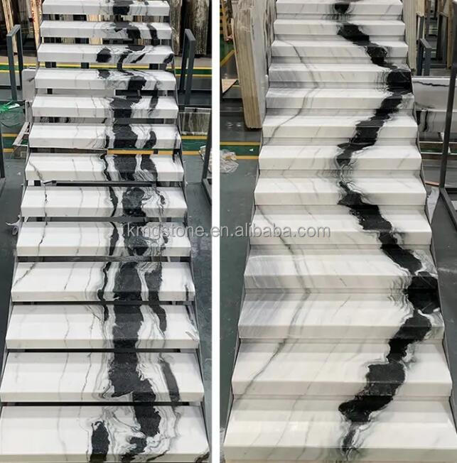 Nội Thất Đá Tương Lai Bàn Trà Đá Cẩm Thạch Trắng Panda Chân Đế Thấp Phòng Khách Sang Trọng Tự Nhiên Tùy Chỉnh