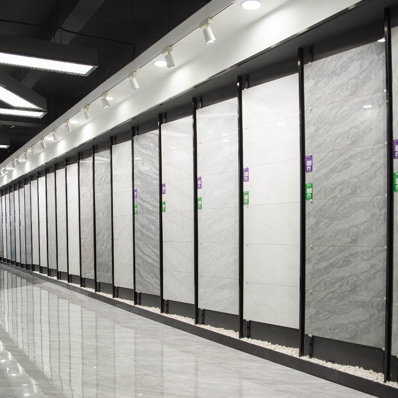 Gạch Sứ Trắng Bóng Họa Tiết Vân Đá Cẩm Thạch Liên Tục Vô Tận 400x800mm, Gạch Ốp Tường, Gạch Lát Sàn Chống Trượt