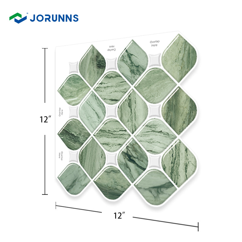 Jorunns Tấm dán tường 3D bóc dán chất lượng cao ốp bếp màu trắng chống thấm nước