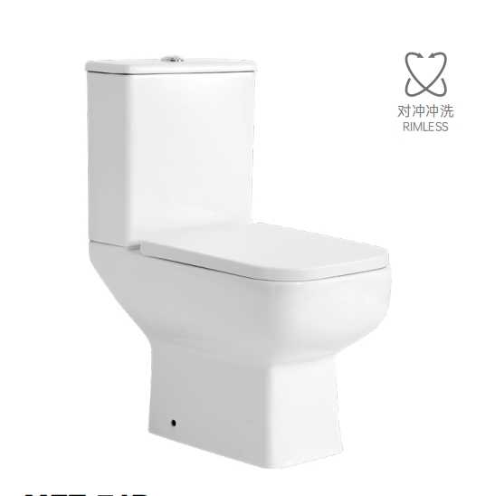 Bồn cầu hai khối Medyag MFZ-74 Washdown WC không vành Thiết bị vệ sinh Bồn cầu sứ trắng