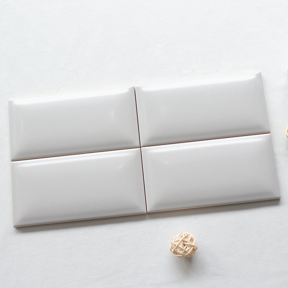 Gạch ốp tường gốm sứ Trung Quốc Phật Sơn kiểu subway 3D màu xám nhạt bề mặt thô