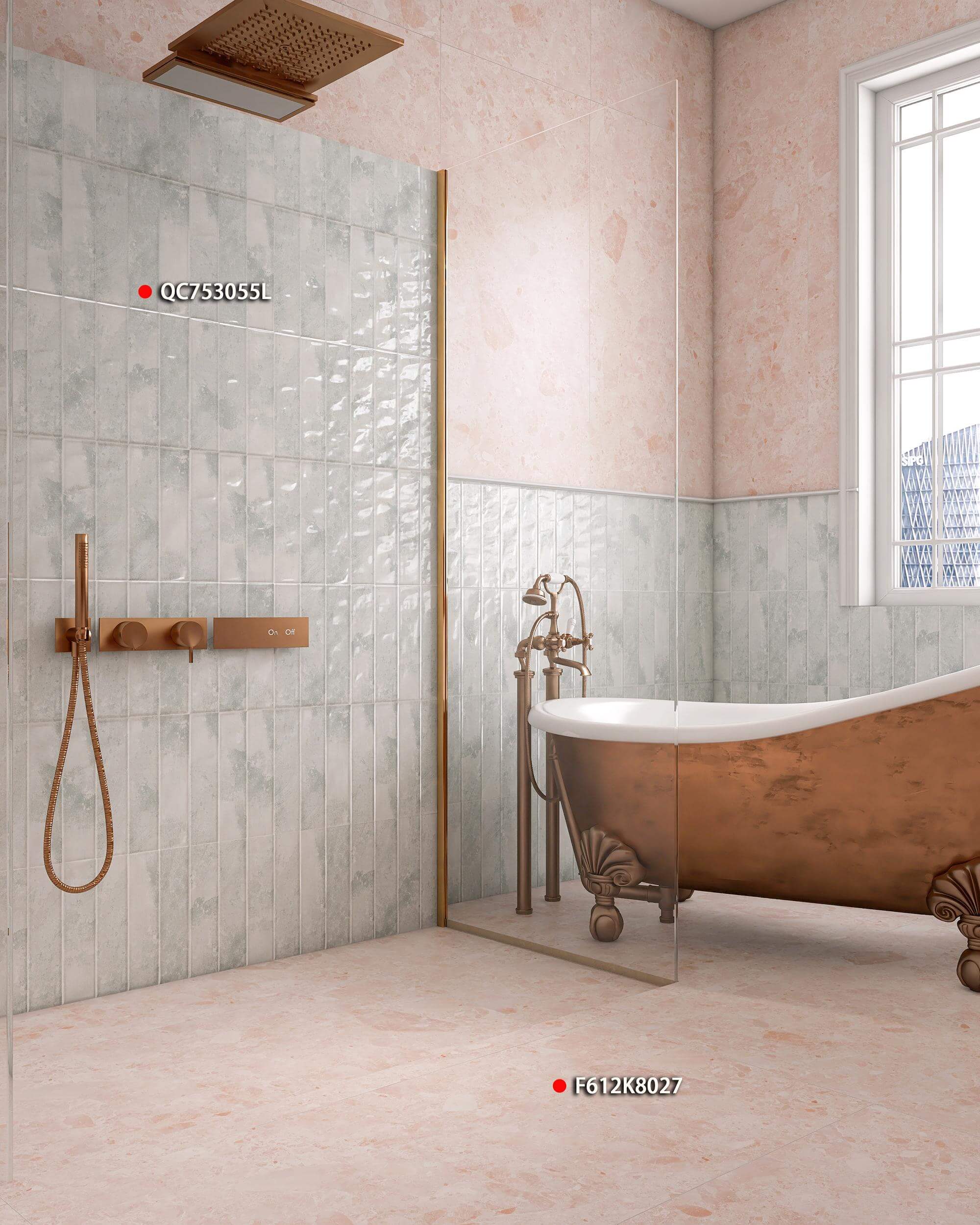 Gạch Mosaic Gốm Sứ Zellige Thủ Công cho Hồ Bơi, Tường Phòng Tắm, Phòng Khách, Sử Dụng Ngoài Trời – Chống Trượt, Độ Dày 8MM