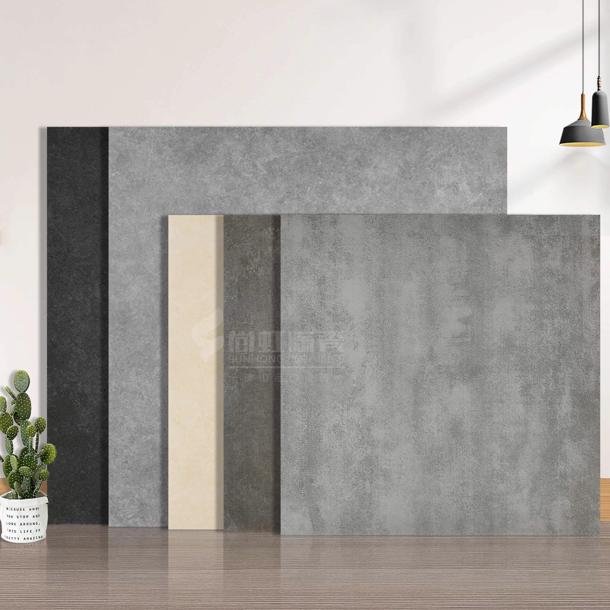 Gạch lát nền nhà màu xám xi măng mờ giả cổ 600*600