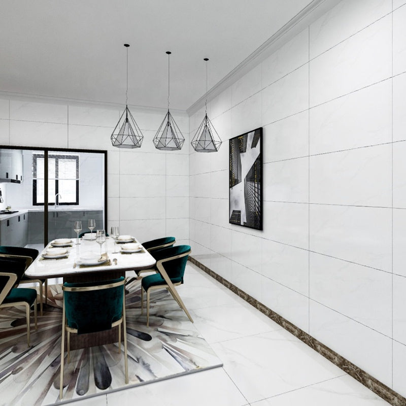 Gạch Sứ Trắng Bóng Họa Tiết Vân Đá Cẩm Thạch Liên Tục Vô Tận 400x800mm, Gạch Ốp Tường, Gạch Lát Sàn Chống Trượt