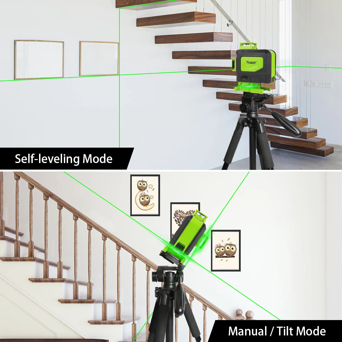Huepar Laser 4D 16 Tia Cross Line Xanh Dieu Kien Tu Xa
