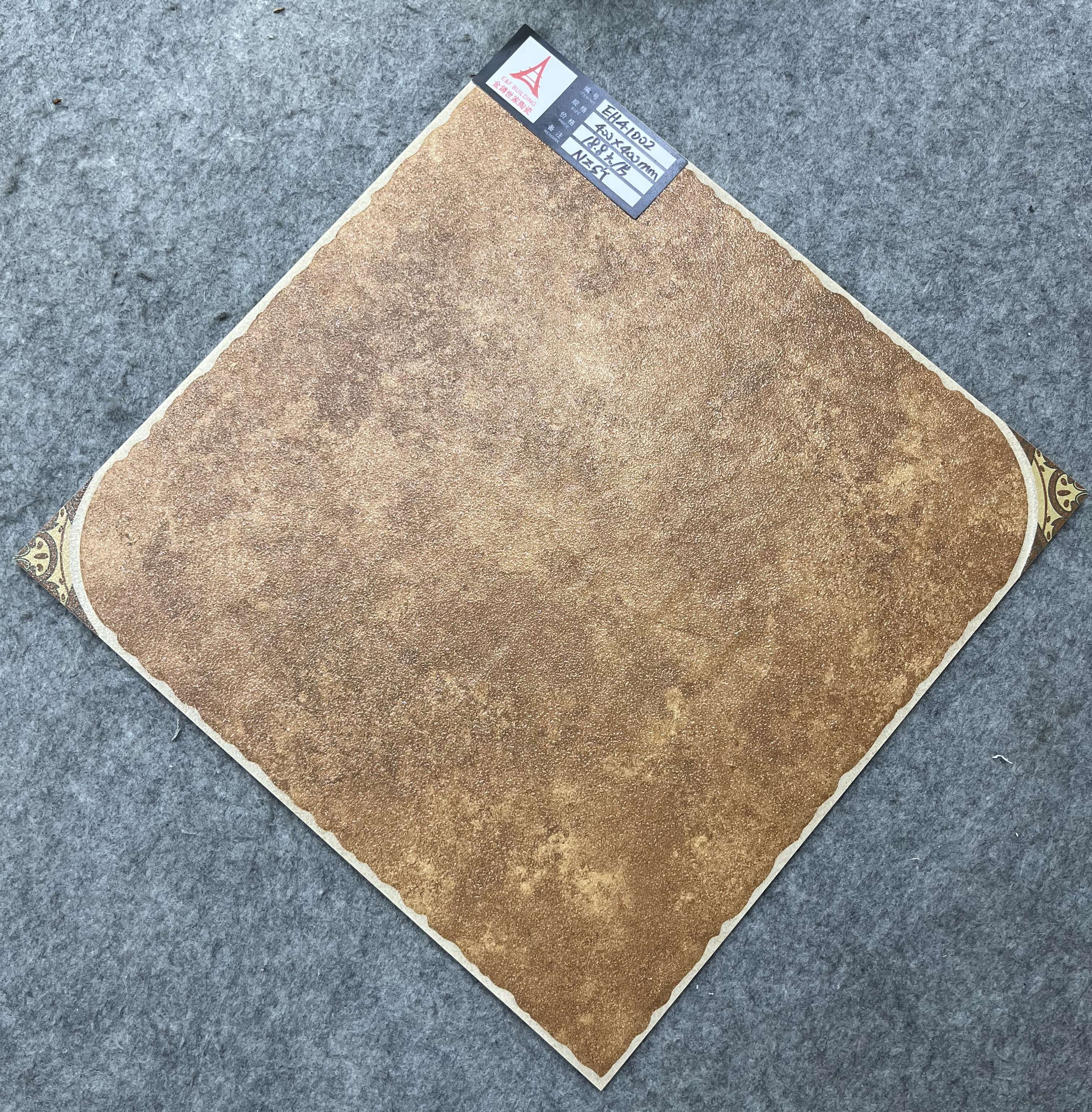 Gạch lát nền gốm đỏ đất nung kiểu Địa Trung Hải hiện đại 400x400, chống trơn