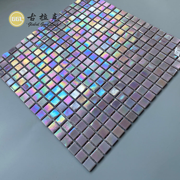 Gạch Mosaic Thủy Tinh Tím Hình Vuông Mini