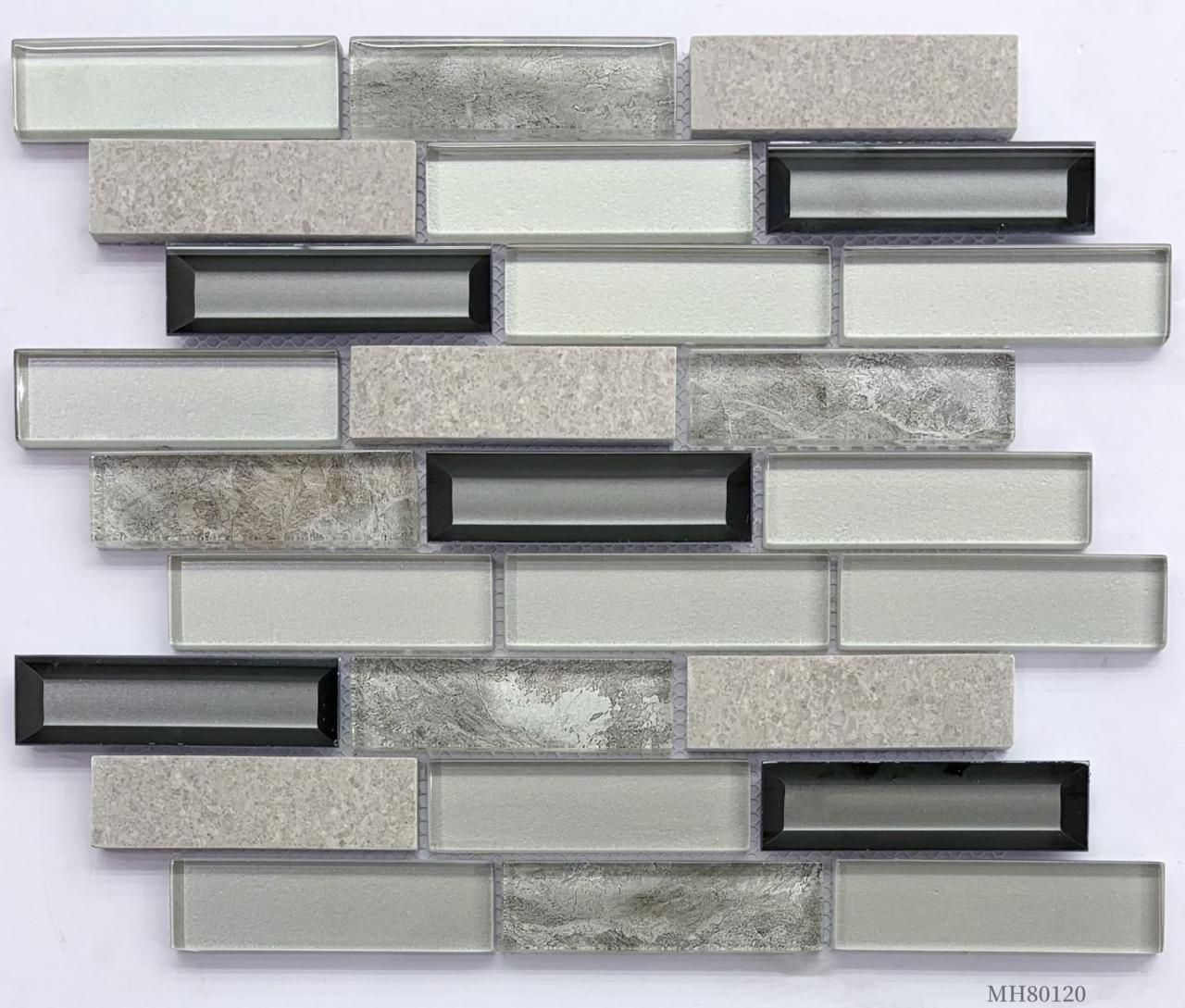 Gạch Mosaic Kính Tứ Giác Chất Lượng Cao Dùng Trang Trí Tường Phòng Tắm Cao Cấp