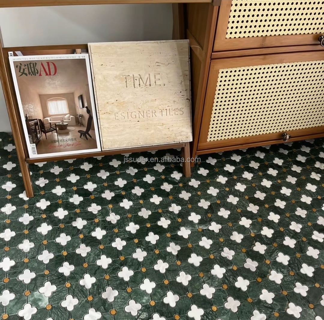 Gạch Ốp Tường Ceramic Phong Cách Pháp Hiện Đại, Mosaic Đá Cẩm Thạch, Vân Đá Kháng Axit, Cho Bếp, Ban Công, Phòng Tắm